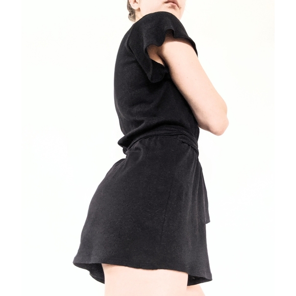 Free People Deep-V Tie Waist Flutter Sleeve Romper - Picture 5 of 5